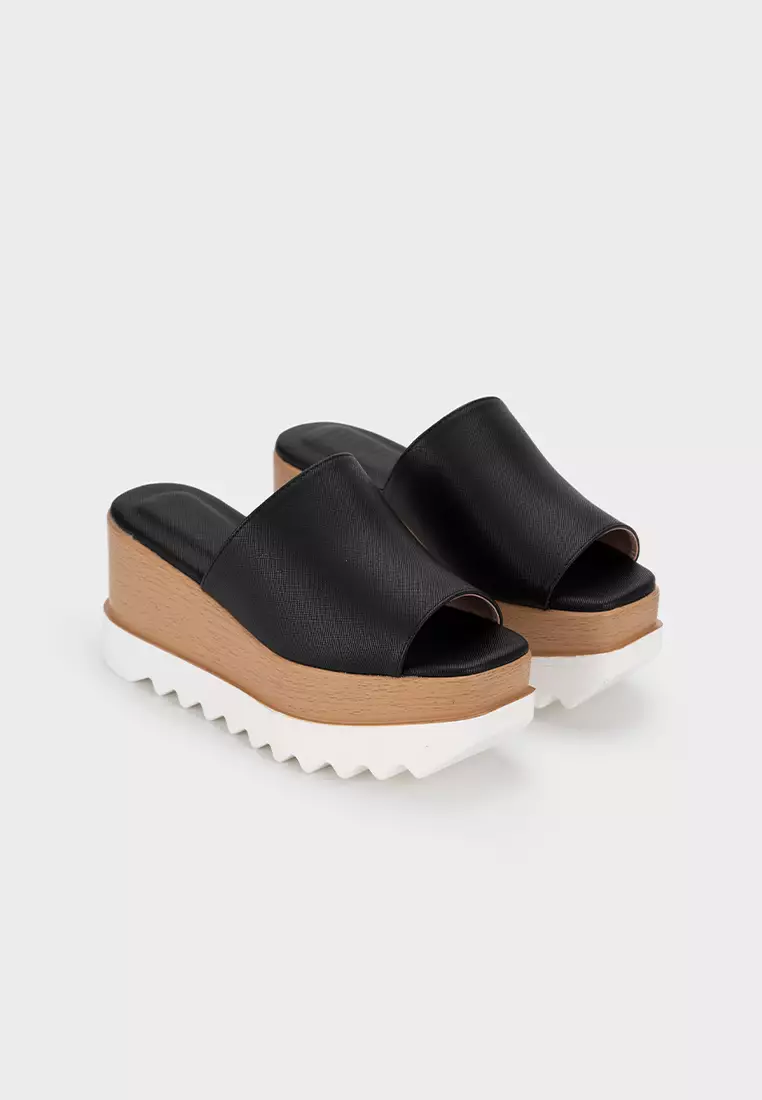 CASUAL PLATFORM WEDGE HEEL SLIDE