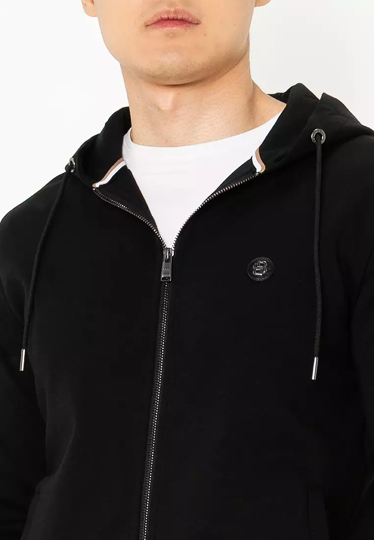 Double B 印花拉鍊連帽衛衣 - BOSS Business