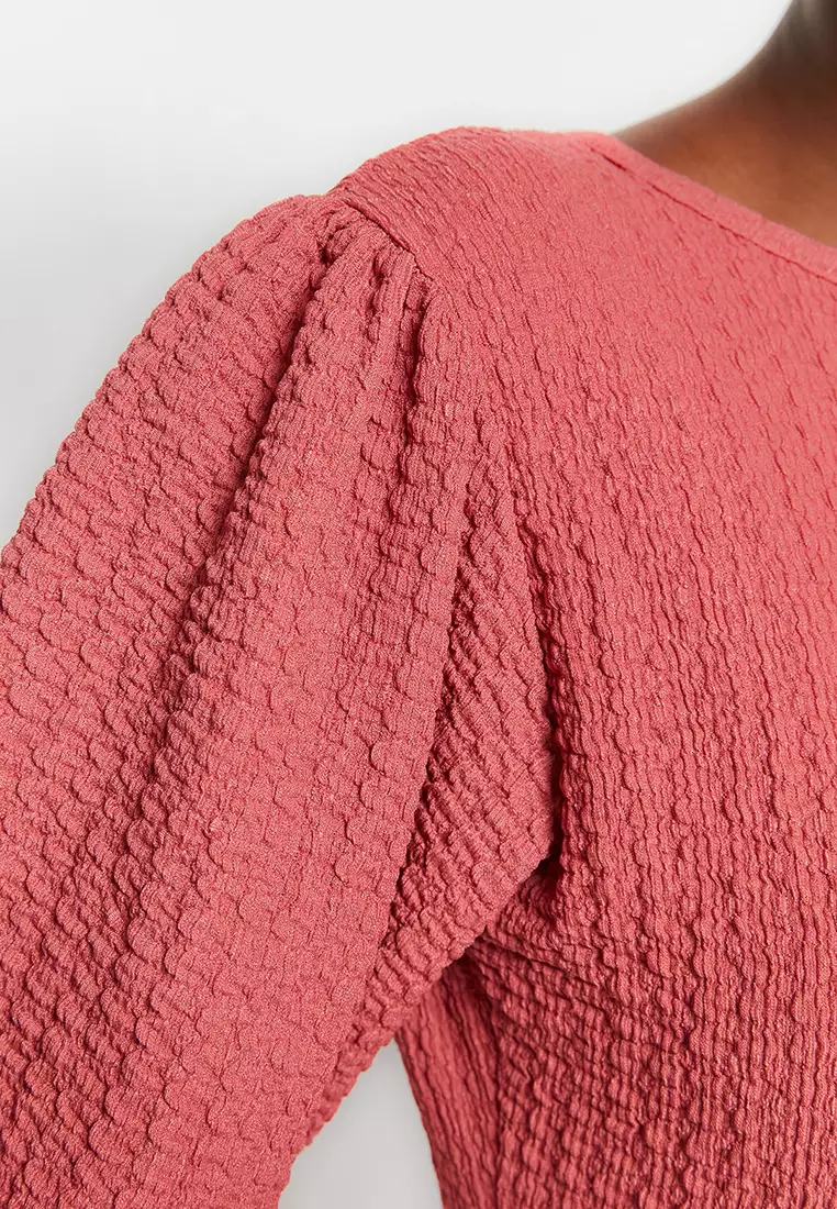 Tie Back Balloon Sleeve Dress