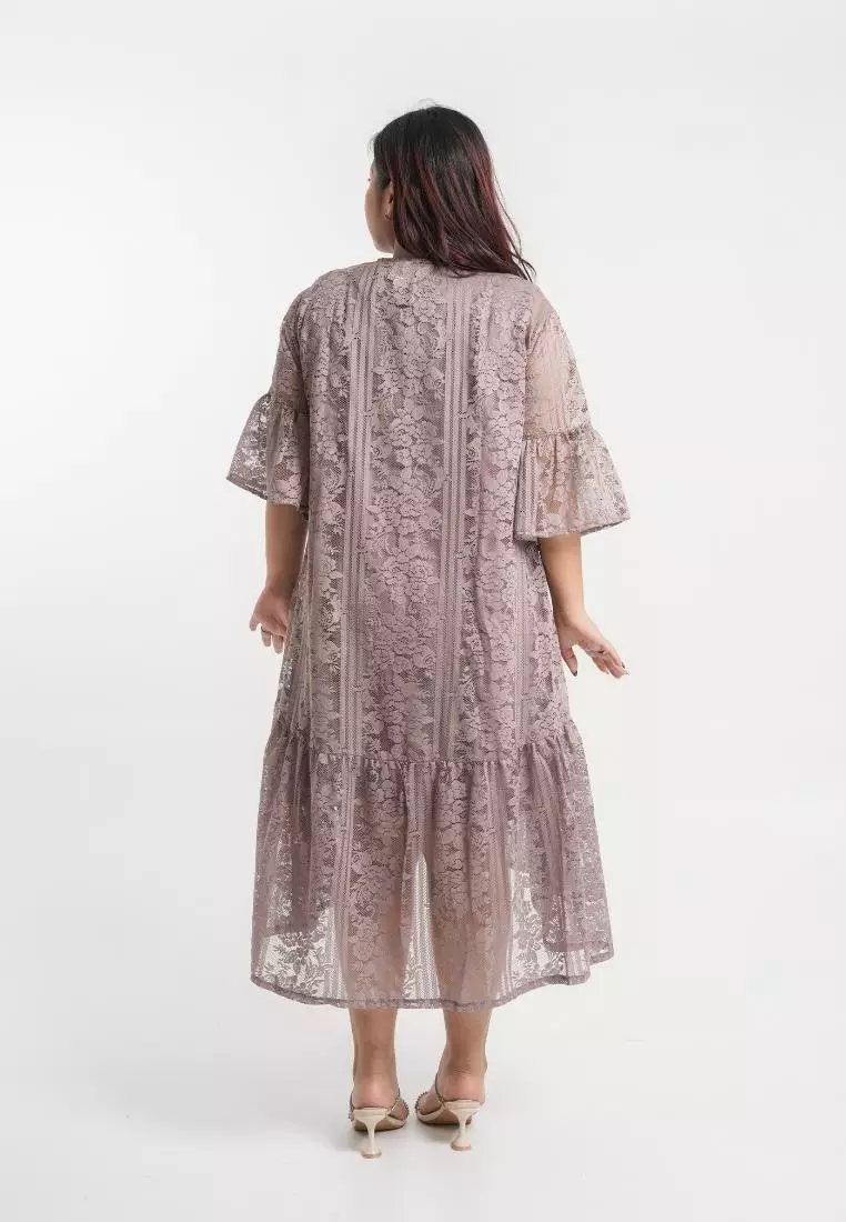 Plus Size Party Dress Aveline Ash Lilac