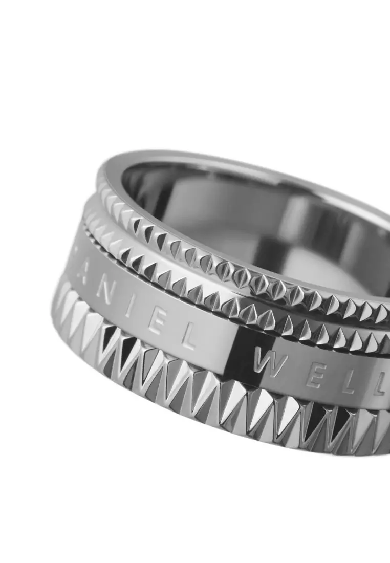 Elevation Ring Sliver - Unisex Ring - Couple Rings - Stainless steel Enamel Ring for Women and Men - DW Official