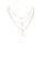 Glamorousky white Fashion Simple Plated Gold Star Moon Pendant with Imitation Pearl and Multilayer Necklace 1D1FDACE3BC0A5GS_1