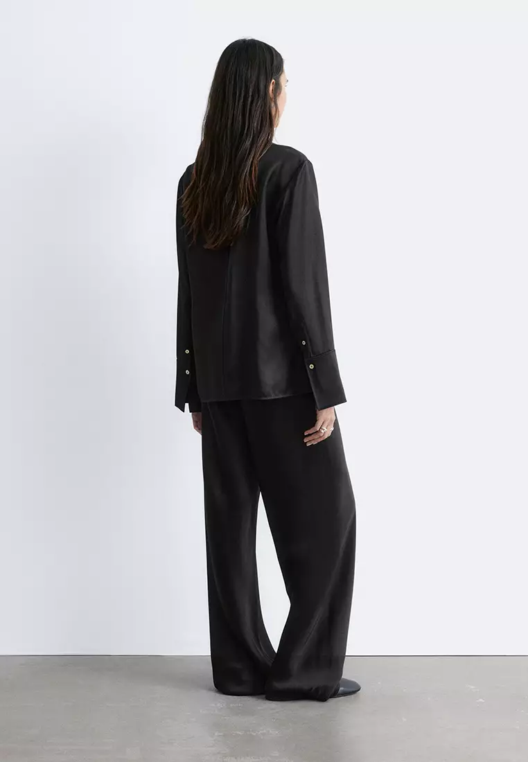 Drawstring Satin Trousers