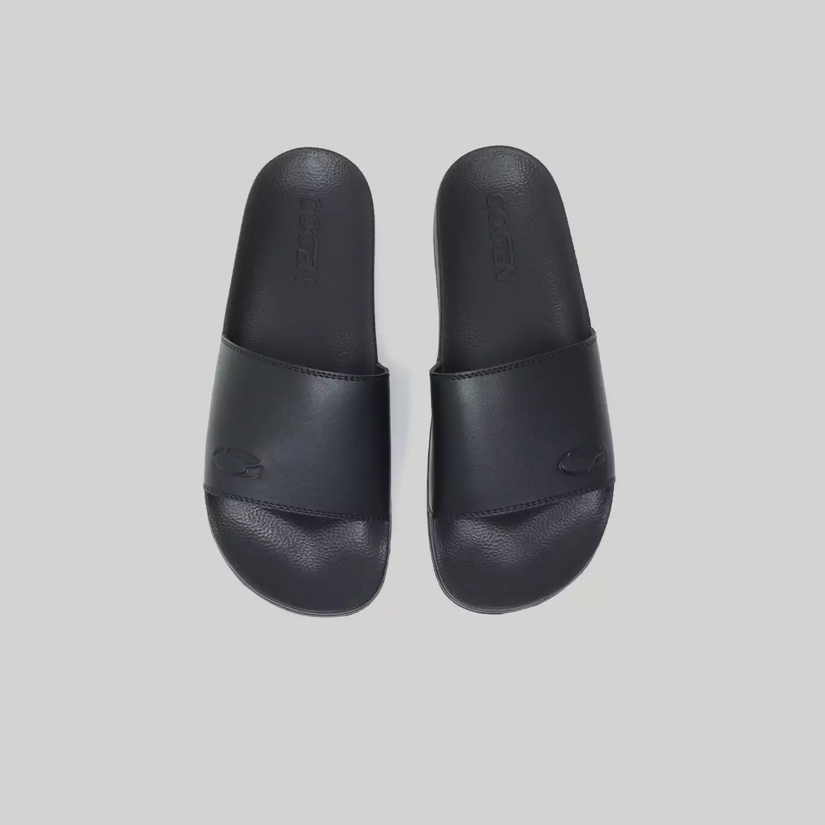 Cogen Sandal Pria Wanita Sendal Slide Padel Marhadi Slop Unisex Bleno Series - All Black