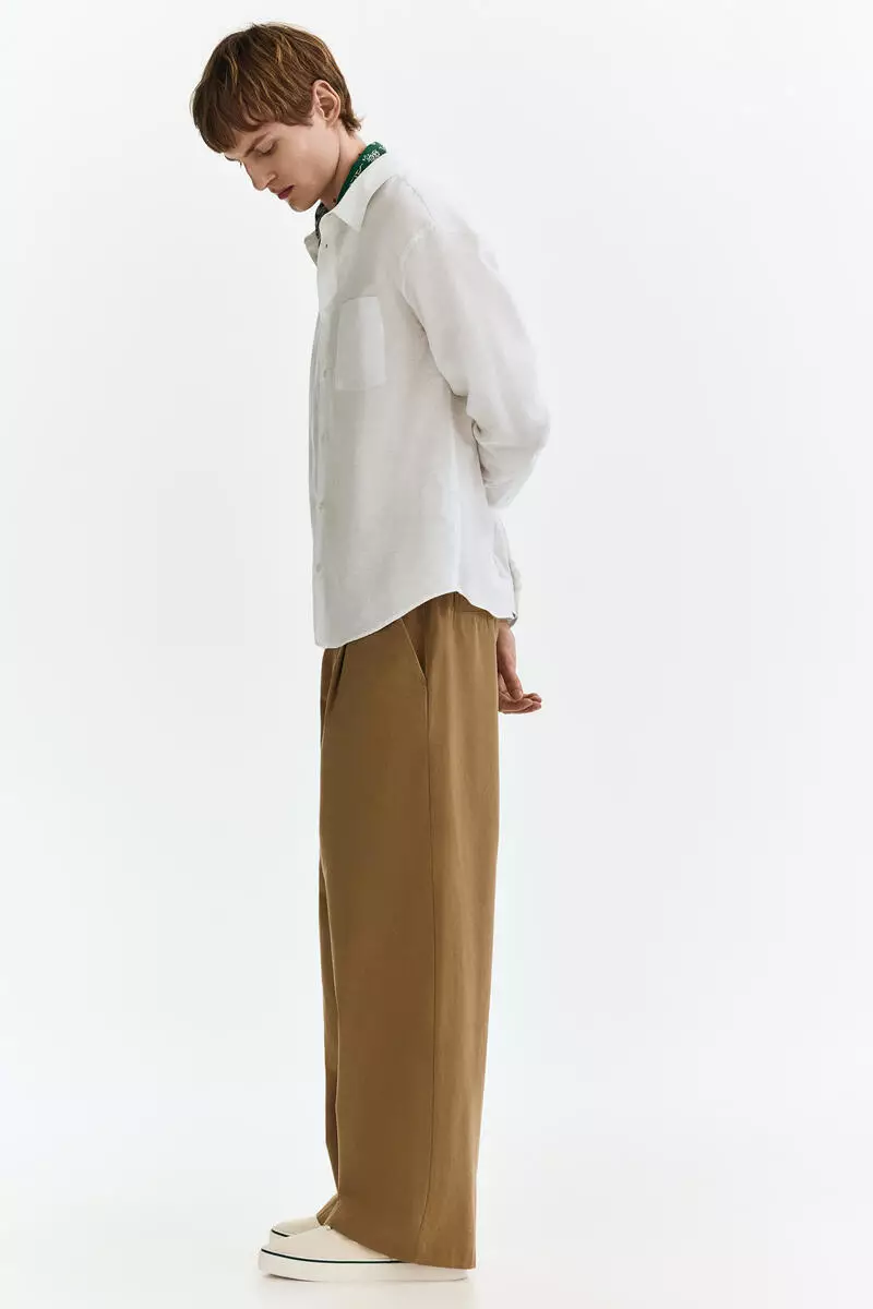 Relaxed Fit Linen-blend shirt