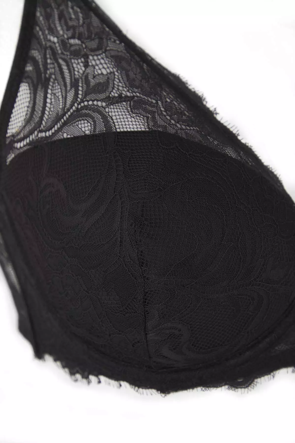 Black Lace Sponge Covered Plus Size Bra