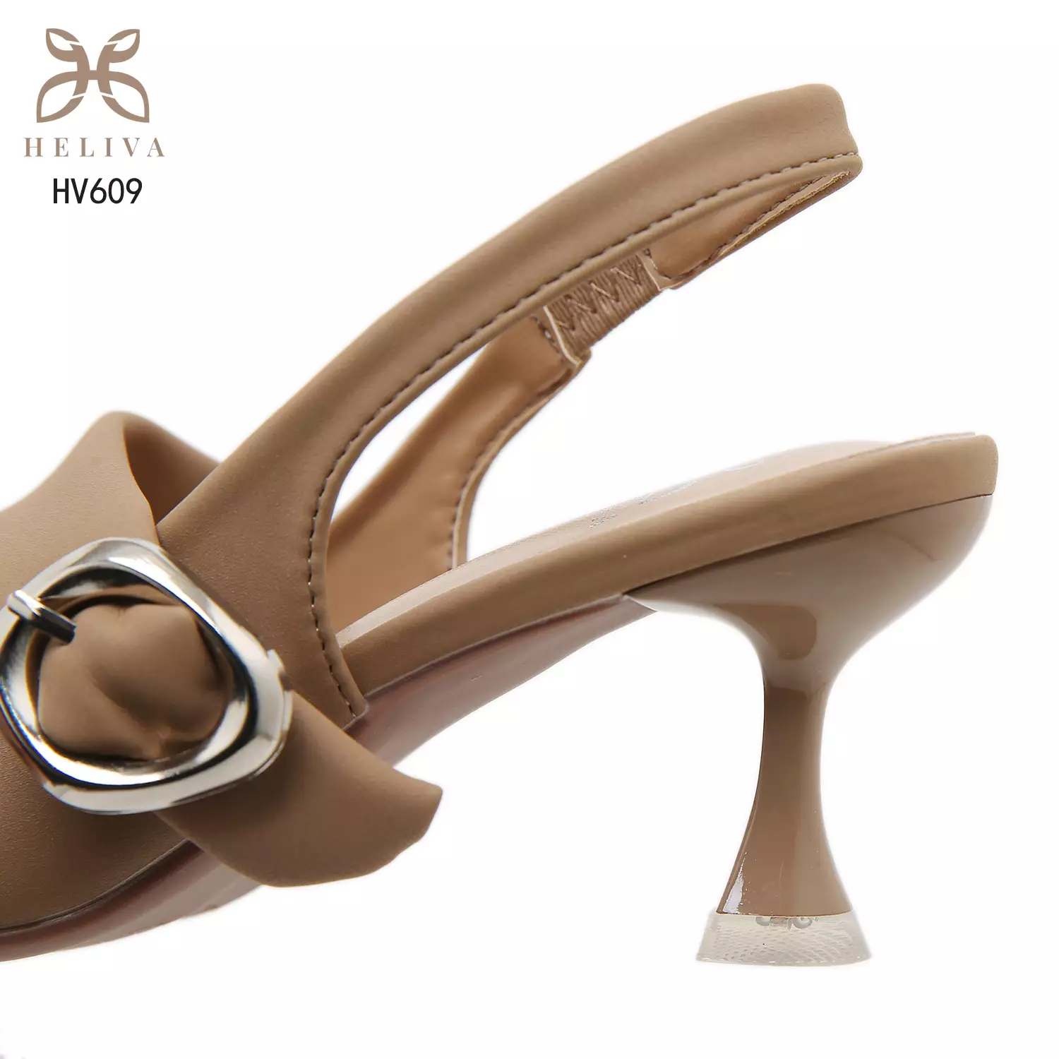 HELIVA LORELIA 6cm Slingback Heels Minimal Buckle Accent & Refined Pointed Toe HV609