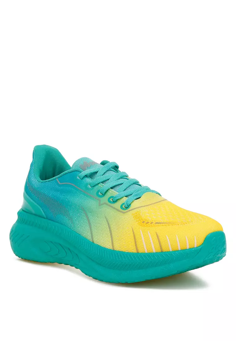 Sepatu Kets Flyknit Gradient Warna Hijau