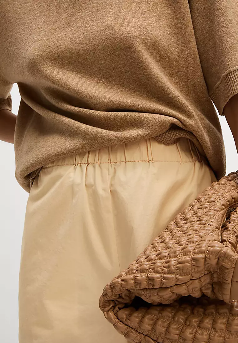 Pure Cotton Poplin Straight Leg Trousers