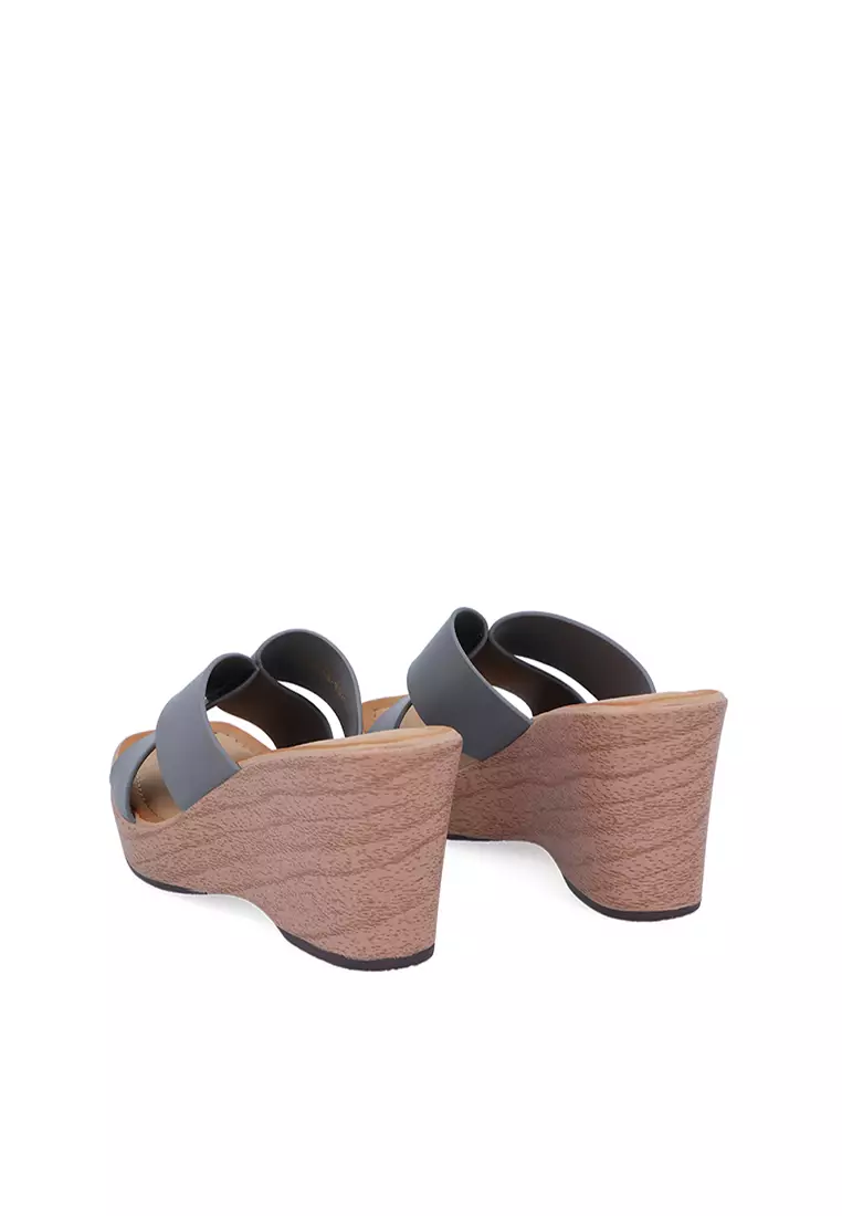 Buy Carlo Rino Dark Grey Milana Wedges 2024 Online ZALORA Singapore