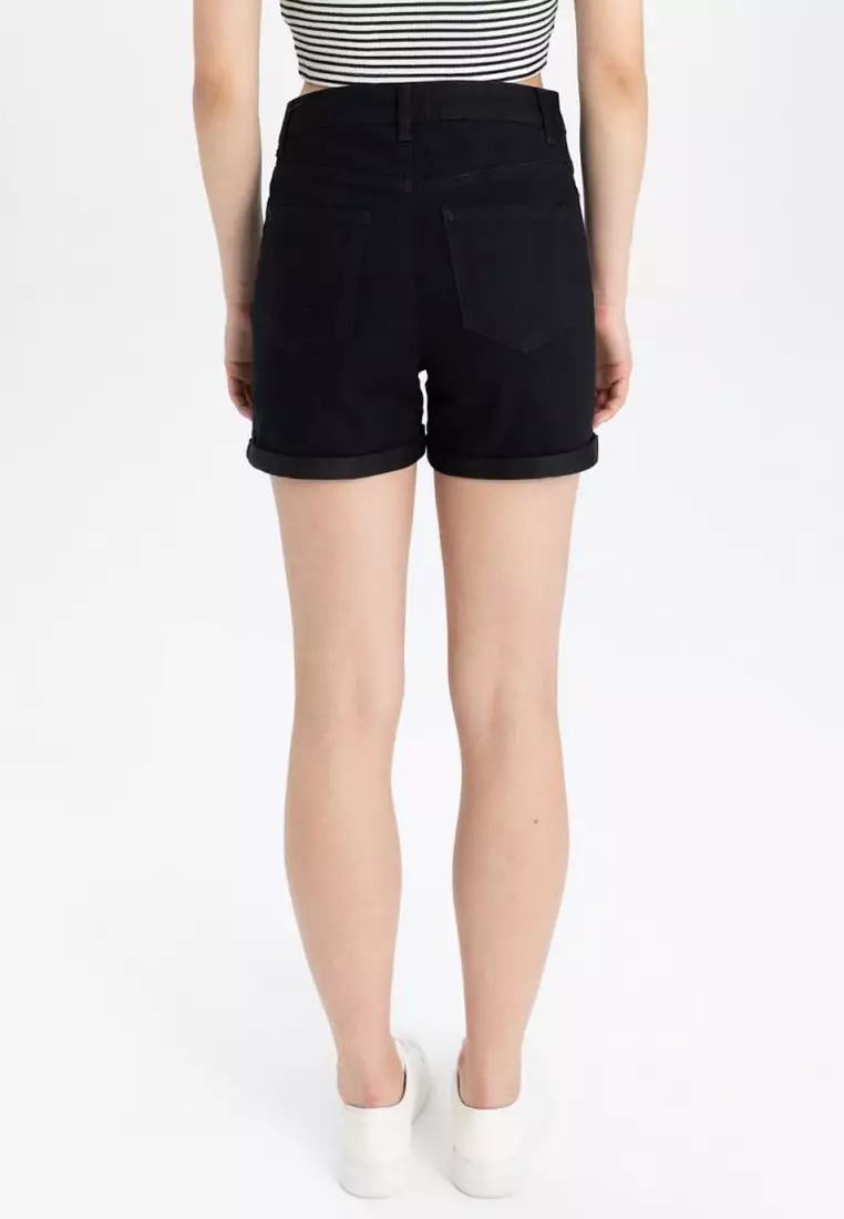 Roll Hem Denim Shorts