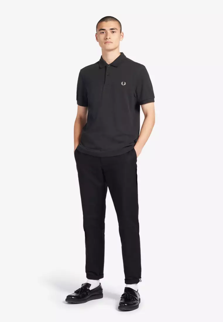 Fred Perry M6000 Plain Fred Perry Shirt (Black/Chrome)