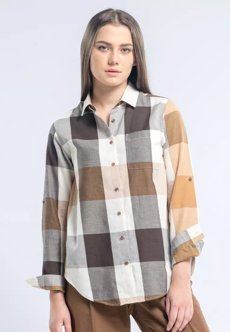 C2 Gasyne Brown Casual Shirt
