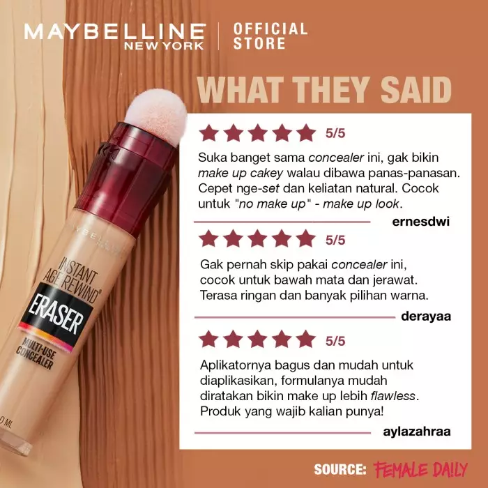 Maybelline Instant Age Rewind Eraser + Concealer – Make Up (Medium)