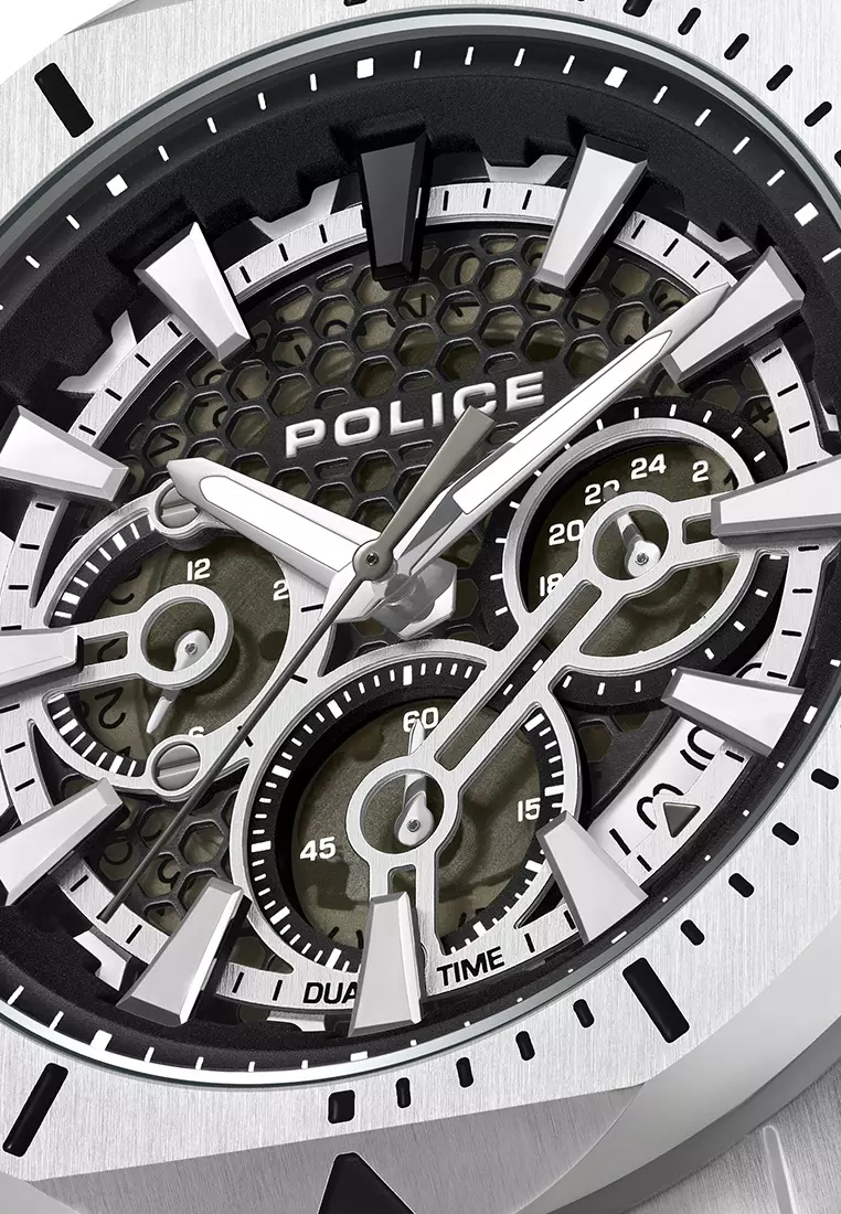 Police Electrical Brown Leather Analog Quartz Watch For Men PPEWGF0054501