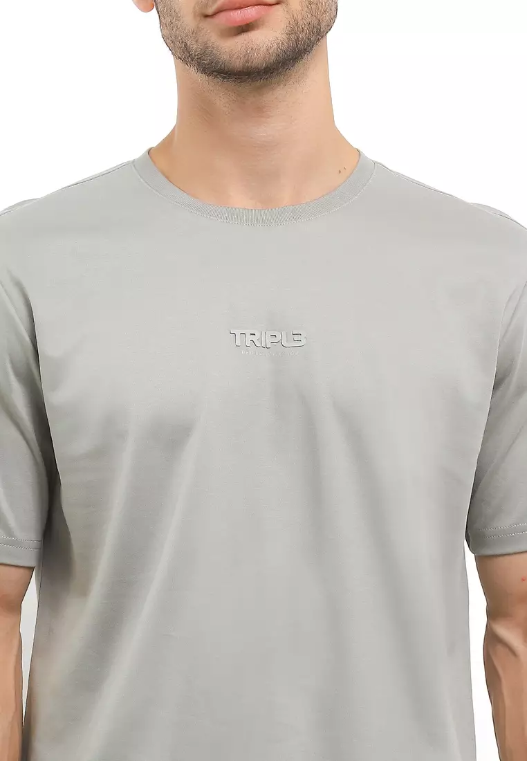 TRIPLE T-Shirt Reguler Fit - Light Olive