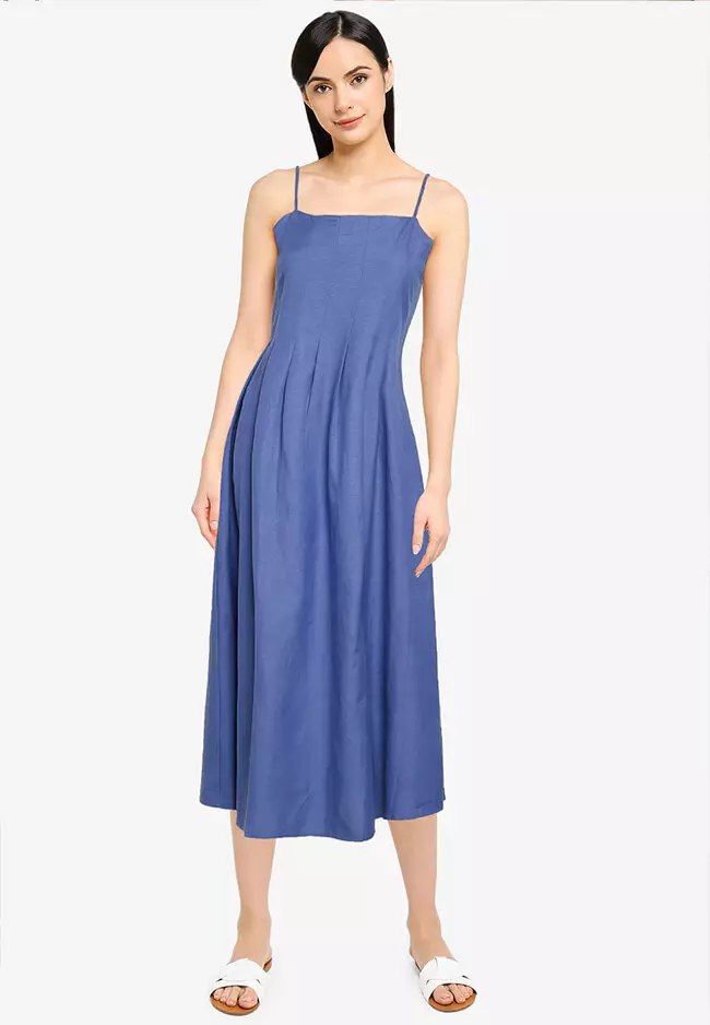 Cotton Dress With Dart Detail