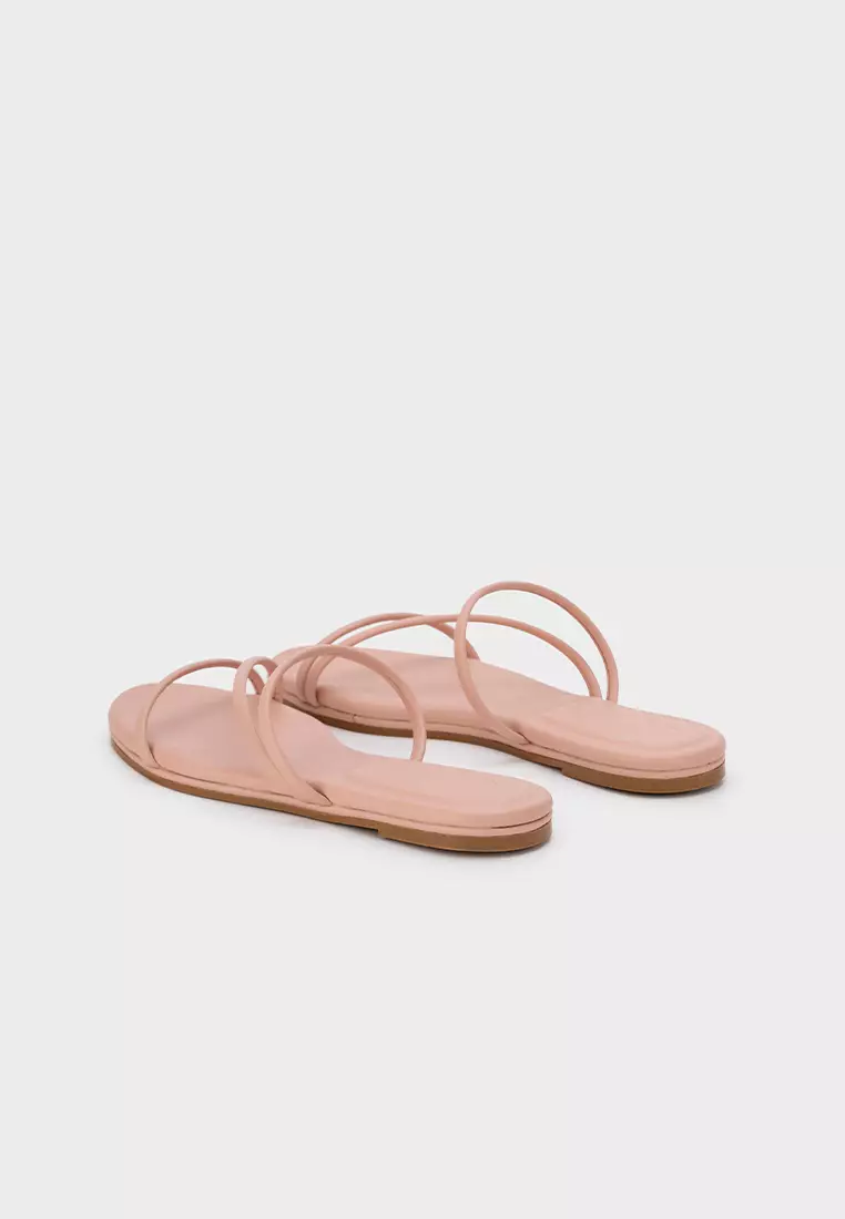 STRAPPY FLAT SLIDES WITH CLOUDFOAM INSOLE