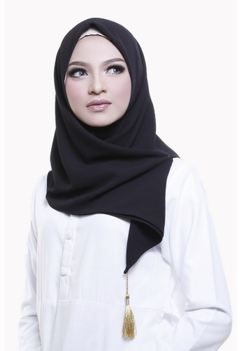 Xylia Hijab Square - Midnight Black