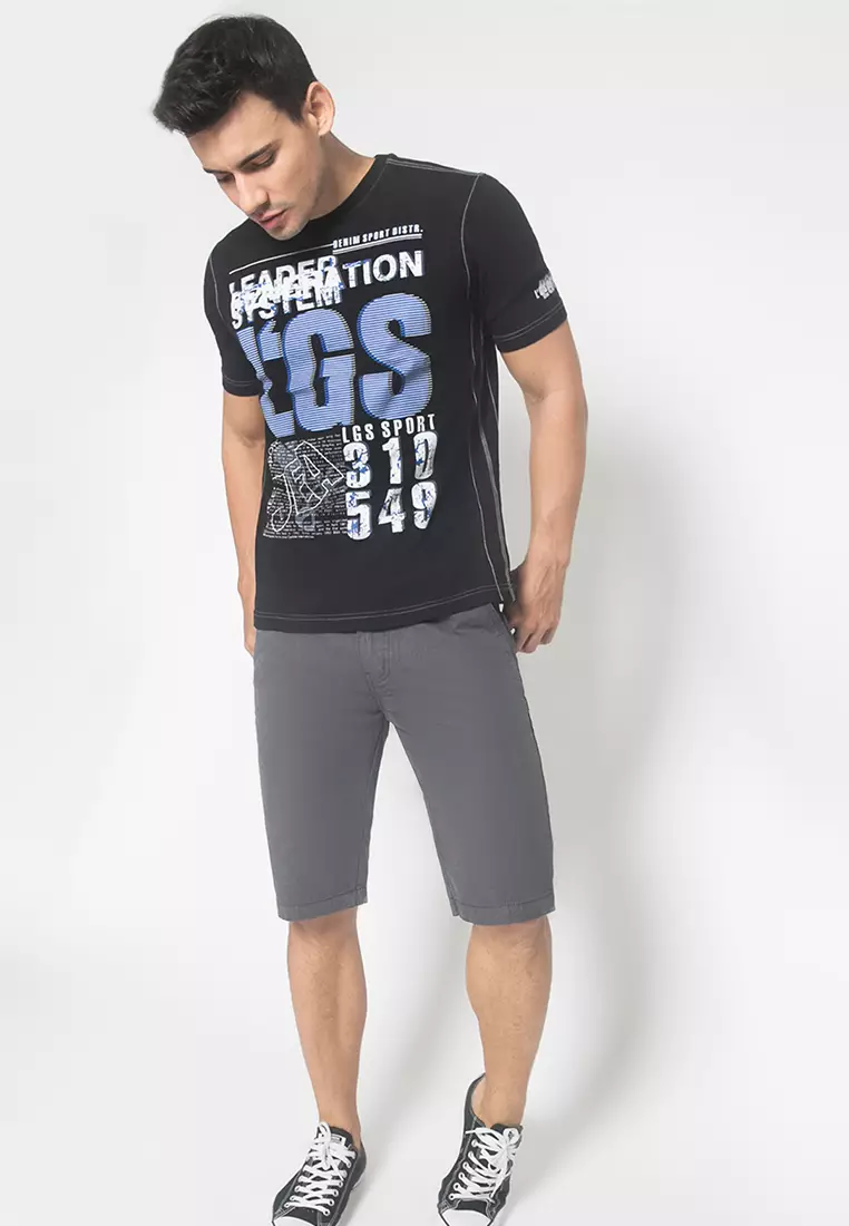 LGS - Celana Pendek Casual - Salur - Abu - Regular Fit - CSS.466.073.493.C