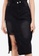 ZALORA BASICS black Knee Length Distressed Slit Denim Skirt F7197AA4D2798FGS_3