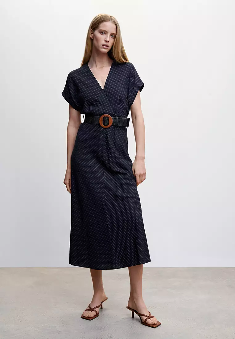 Pinstripe Print Dress