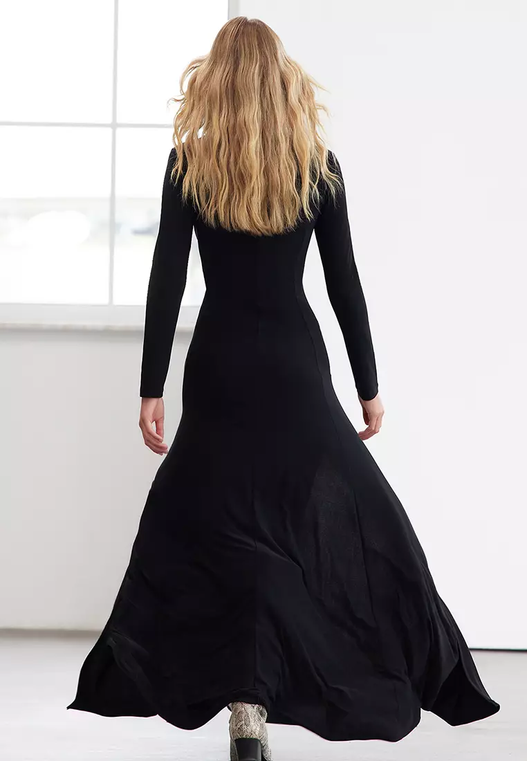 V-Neck Slit Maxi Dress