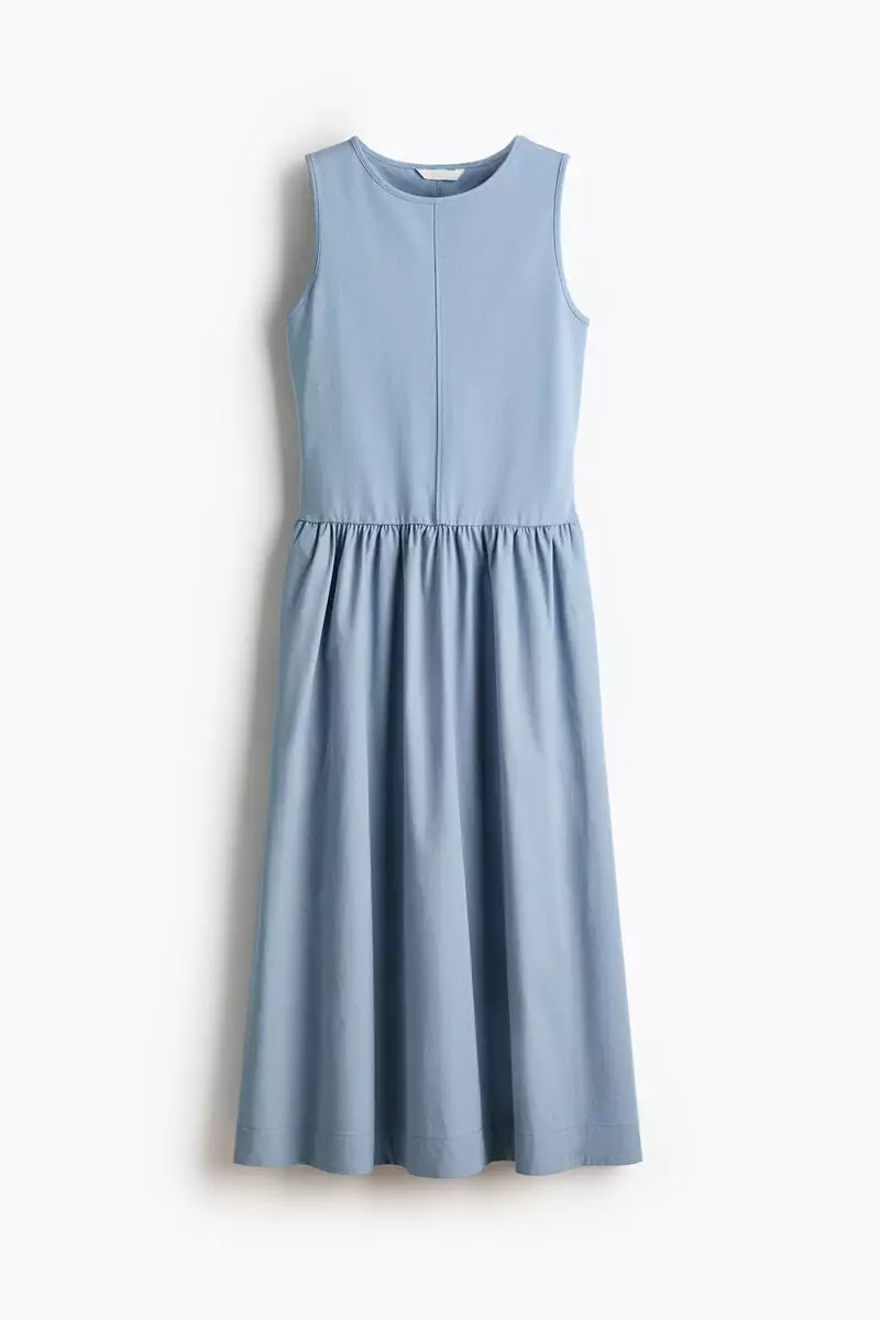 Sleeveless cotton dress