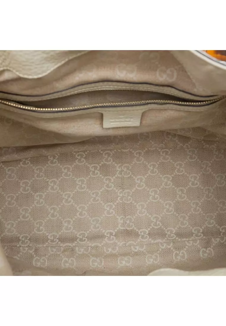 Pre-Loved Gucci Calfskin Bamboo Diana Satchel