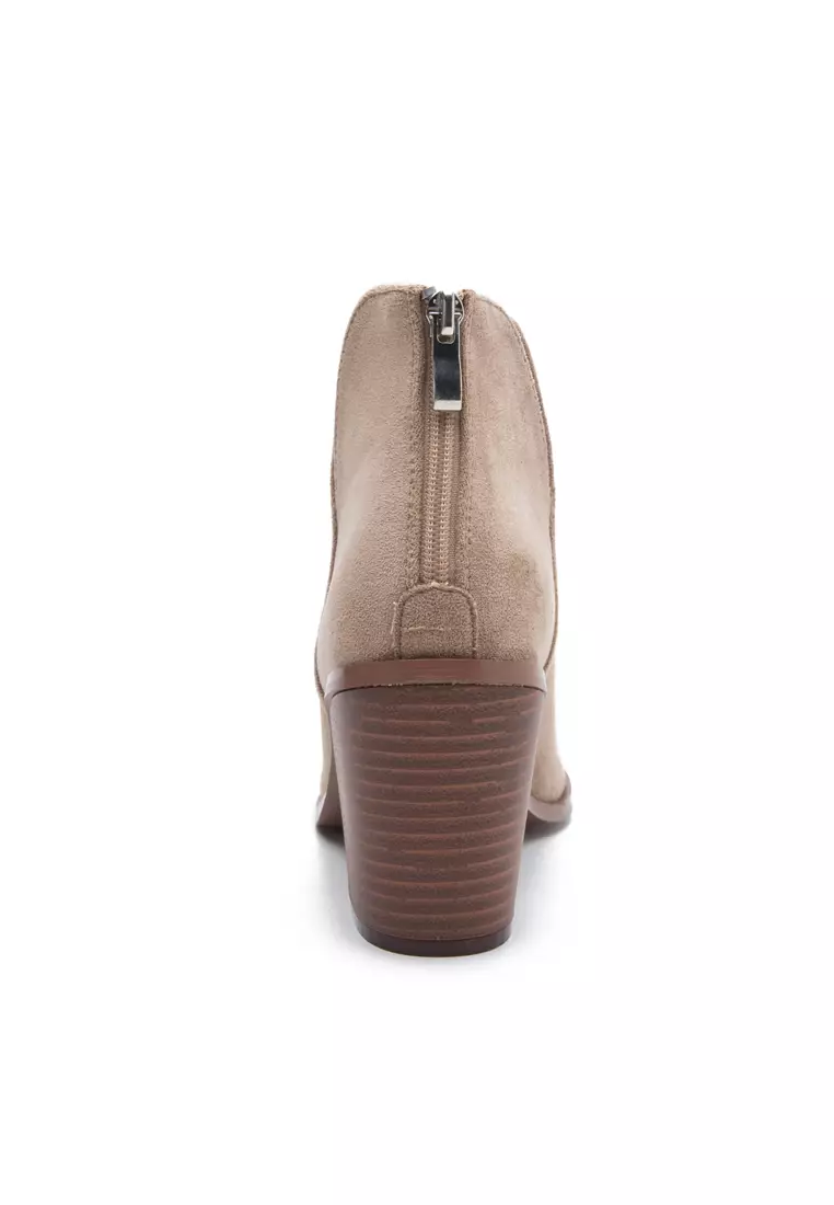 8CM Suede Fabric Ankle Boots WTY1189-6
