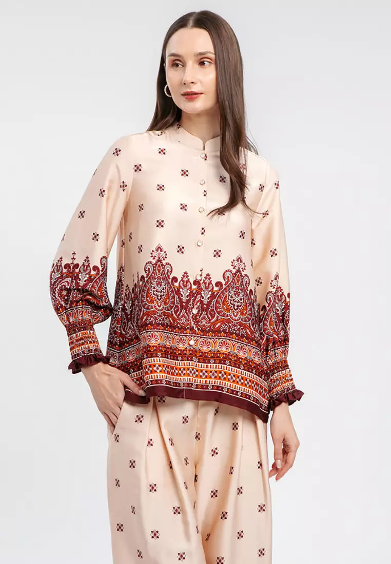 MINIMAL - Rynn - Blus Motif Etnik - Pink