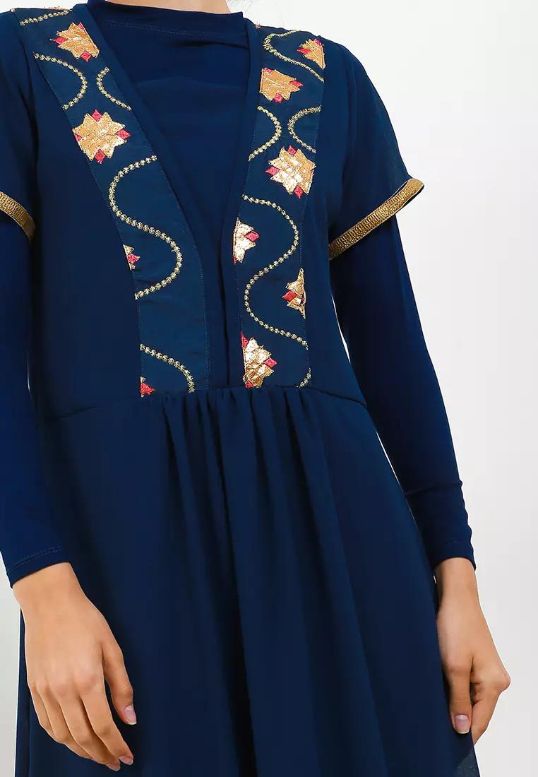 Chanira Festive Barbara Gamis-Dark Blue