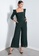 ZALORA OCCASION green Textured Square Neck Jumpsuit 5DE30AA2854590GS_1