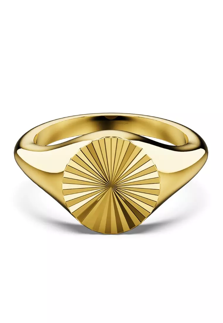 BULLION GOLD Vortex Aura Gold Plated Ring