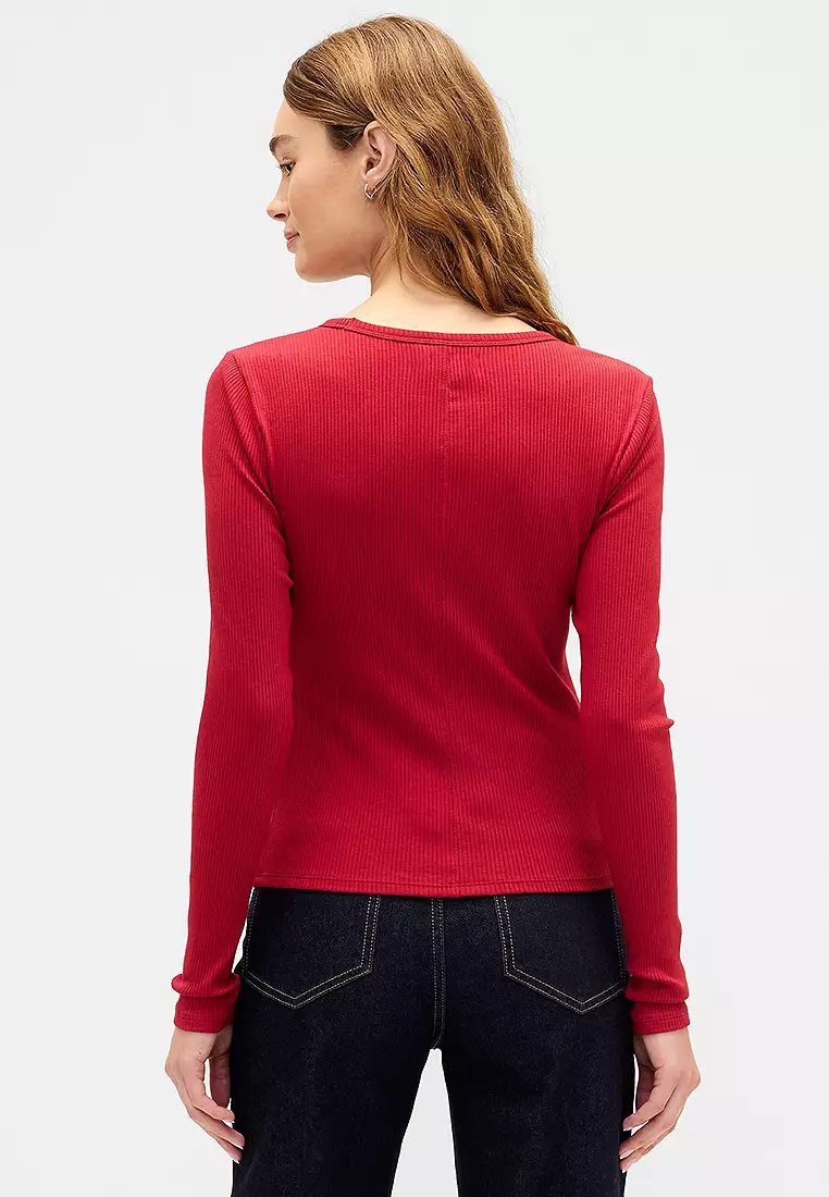 Modern Rib Logo Crop Top