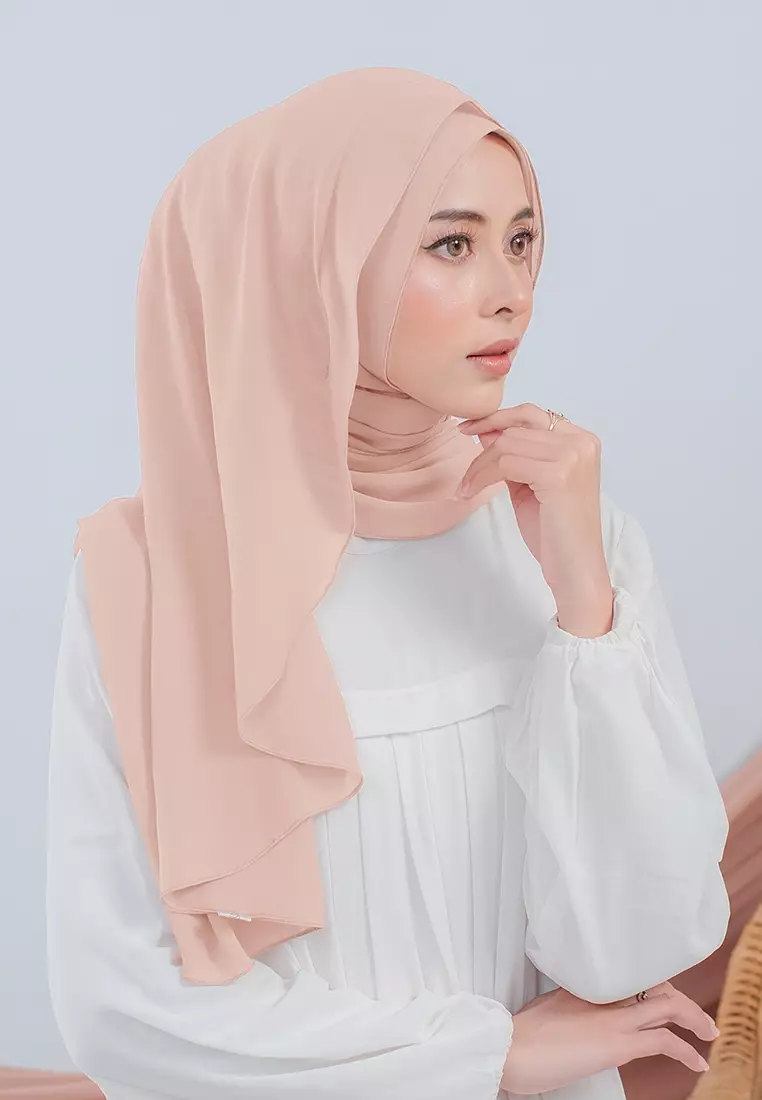 HIJAB INSTAN LUBNA - LIGHT PEACH