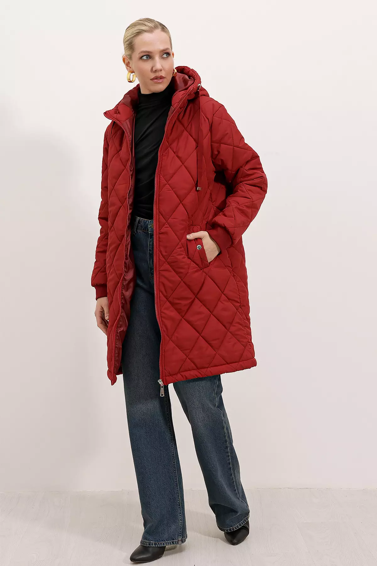Quilted Long Puffer Coat