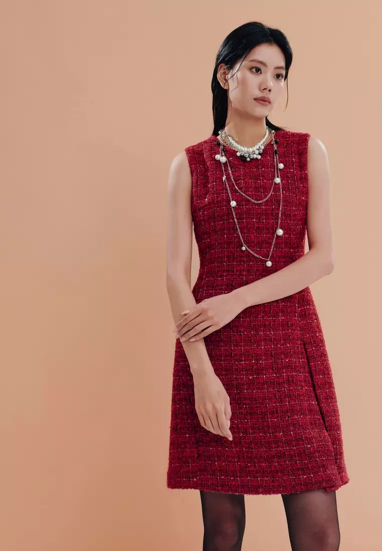 圓領無袖連身裙