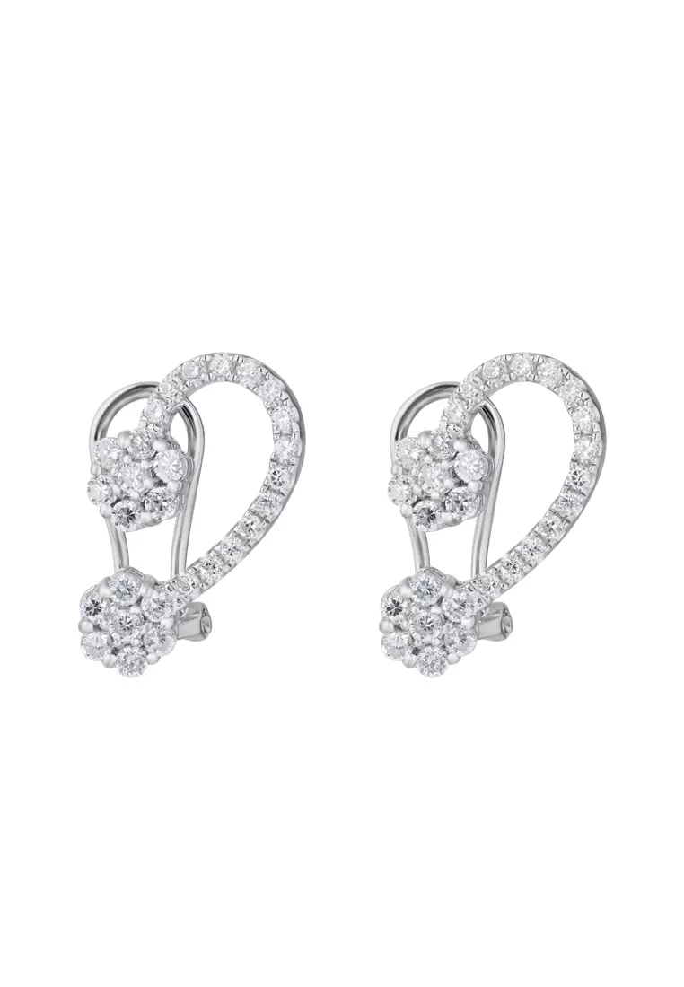 TOMEI Diamond Earrings White Gold 750