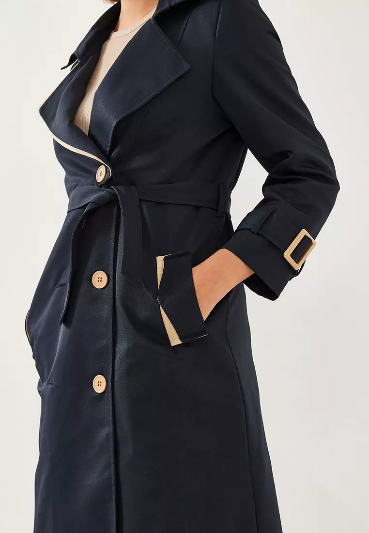 Women's Garni Windbreaker Detail Flap Trench Coat 2488 60261003
