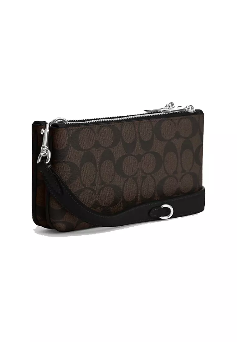 Coach bag double zipper on sale
