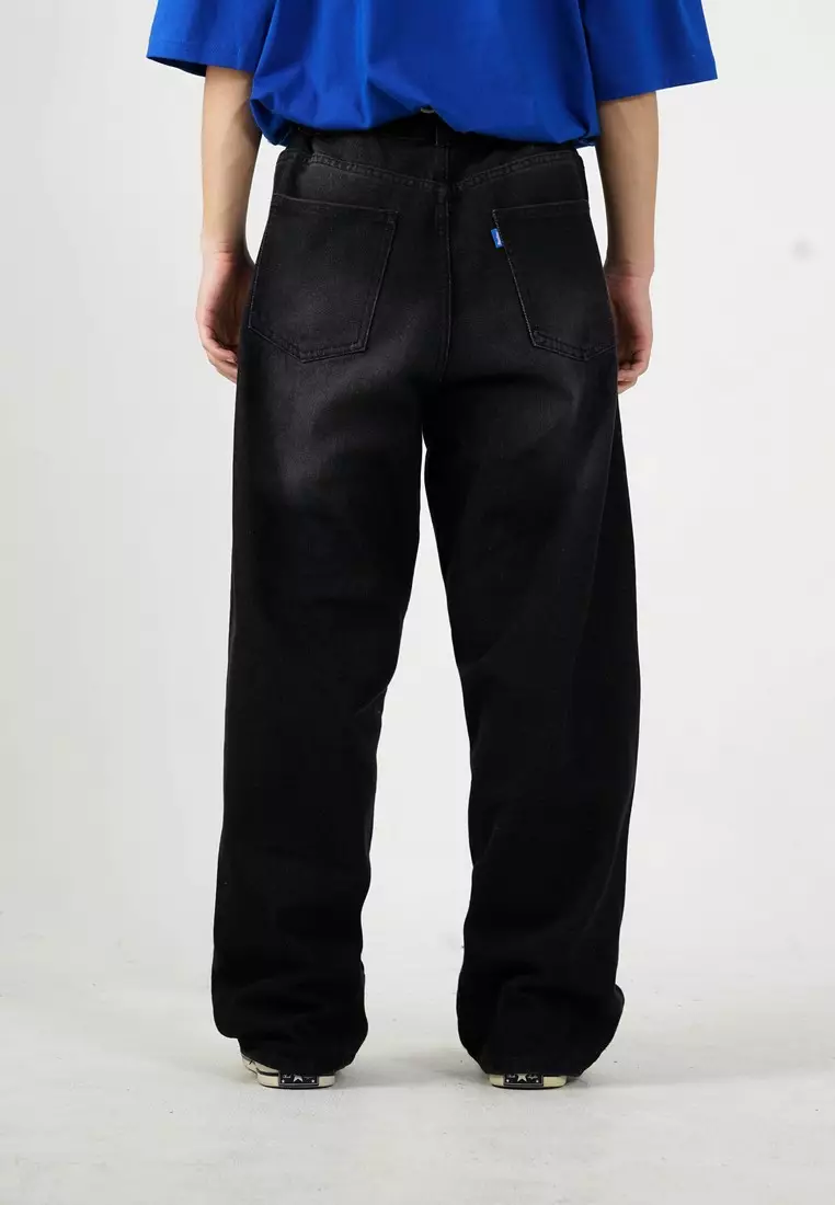 Moutley Men's Long Denim Pants Loose Fit Jeans Glass OL-C020125