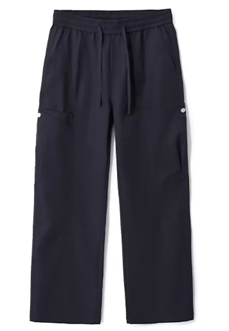 抽繩休閒寬腿褲