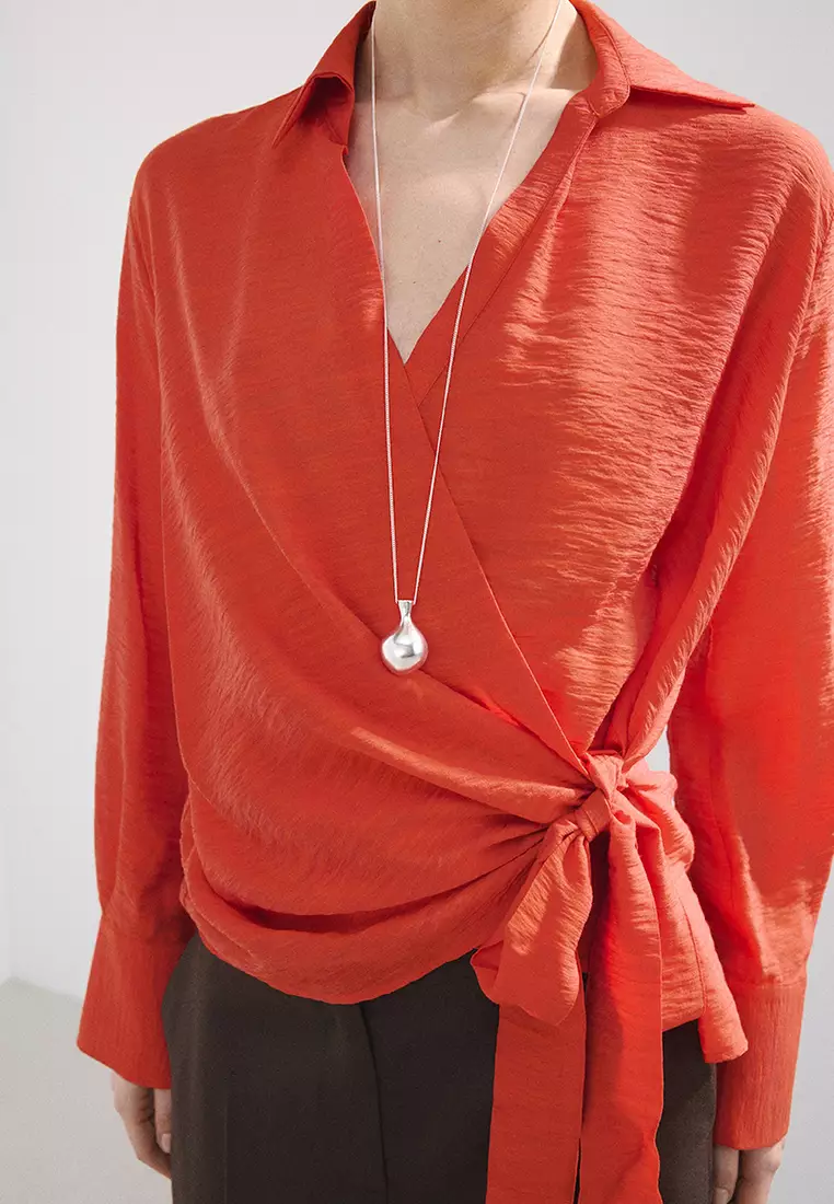 Blouse with Tie Detail