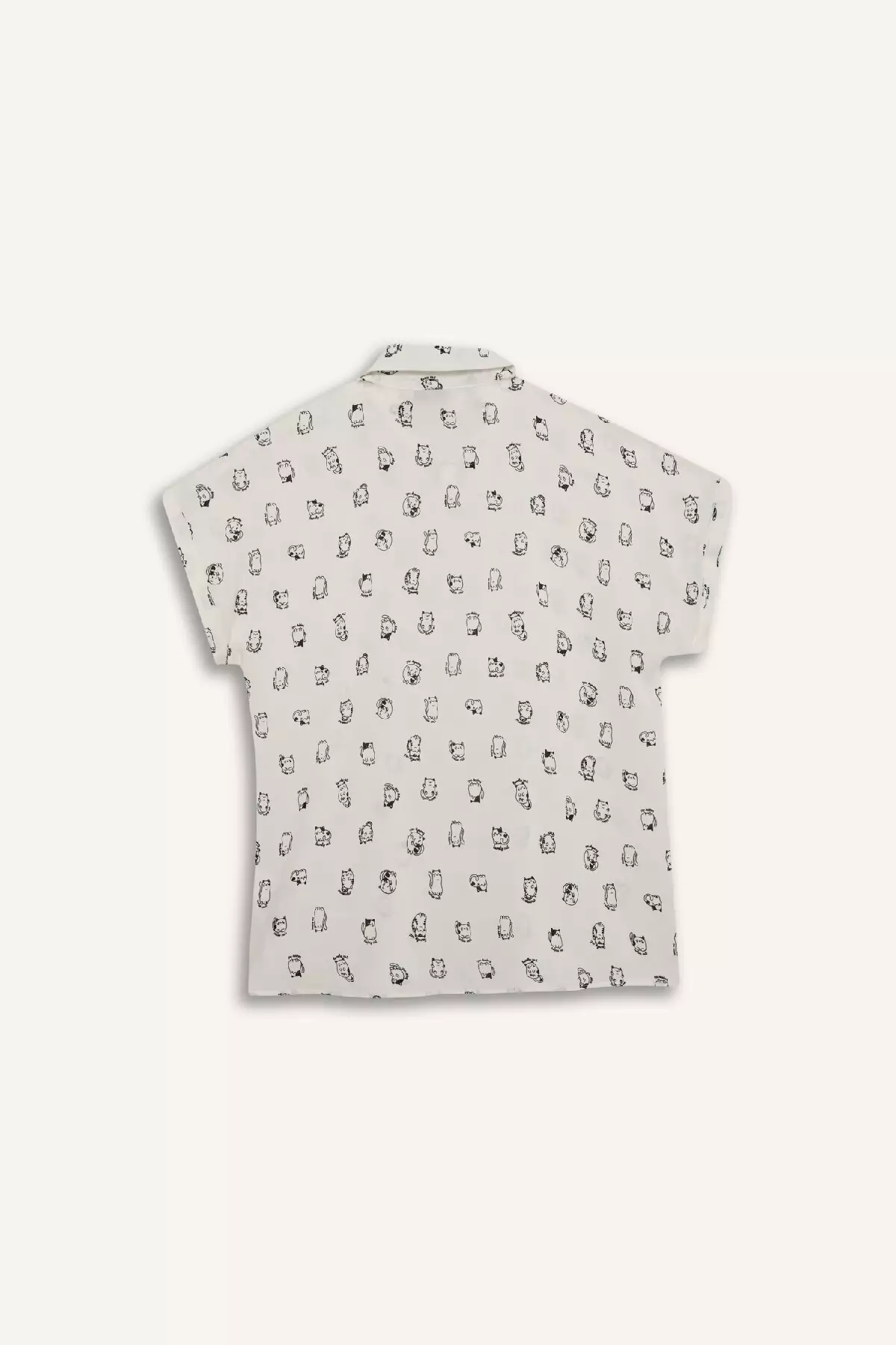 Coool Regular Fit Patterned Viscose Short Sleeve Shirt Z1661Az25Sp