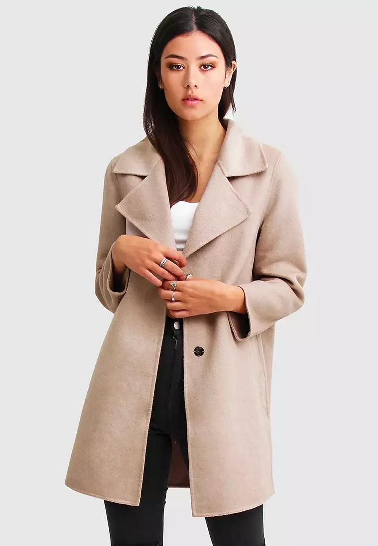 Belle wool blend classic coat outlet