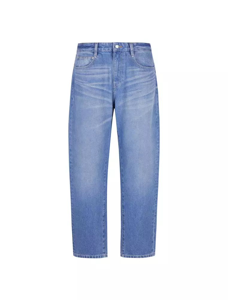 Fitted Denim Long Pants