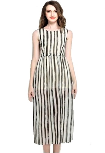 Buy Sunnydaysweety Striped Sleeveless One Piece Dress 21 Online Zalora Philippines