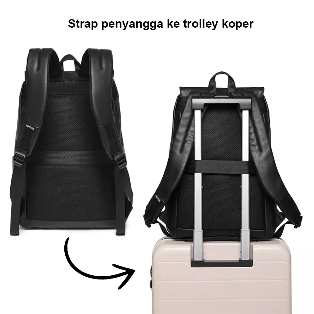 Navy Club Tas Ransel Laptop Kasual CBGA - Backpack Daypack Up to 15 inch Tas Pria Wanita