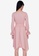 ZALORA BASICS pink V Neck Long Sleeves Eyelet Dress 15FB6AA917CA73GS_2